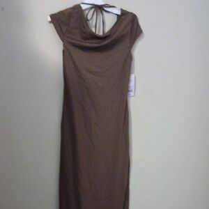 Wild Fable Backless Long Brown Dress